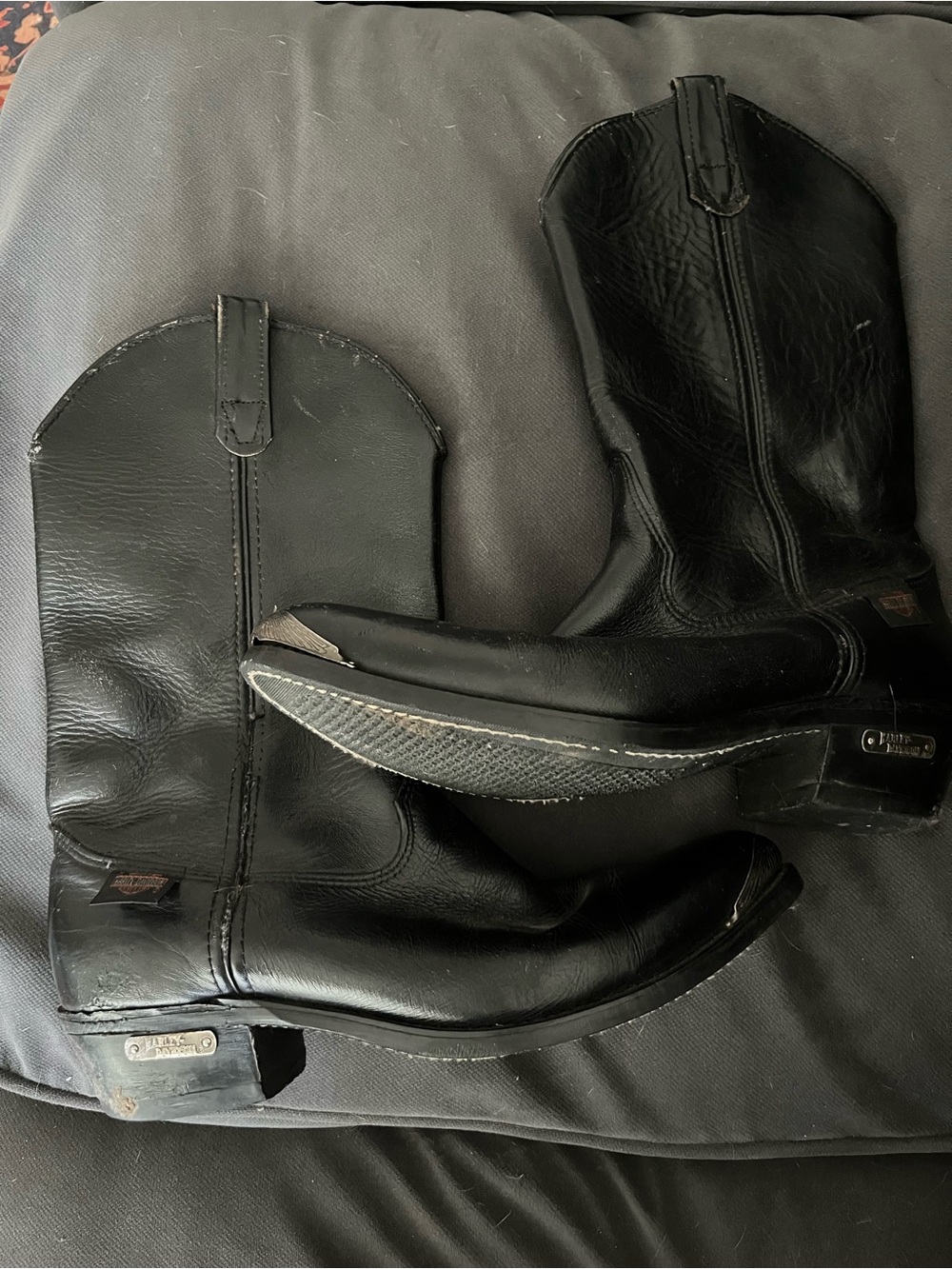 Harley Davidson Leather Cowboy Boots